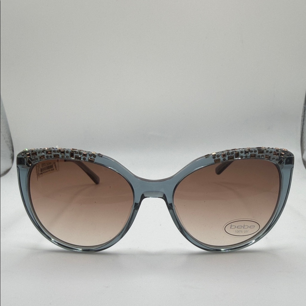 Bebe Women's Gray Sunglasses With Embellished Frame Bebe7223 No Case
